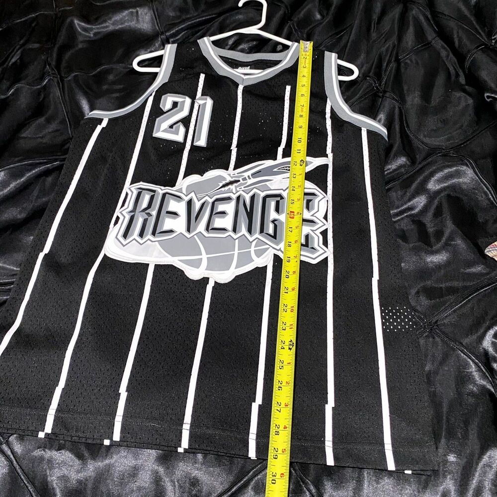 Revenge Houston Rockets Basketball Jersey Men M Black Activewear Performance #21 - Picture 3 of 8